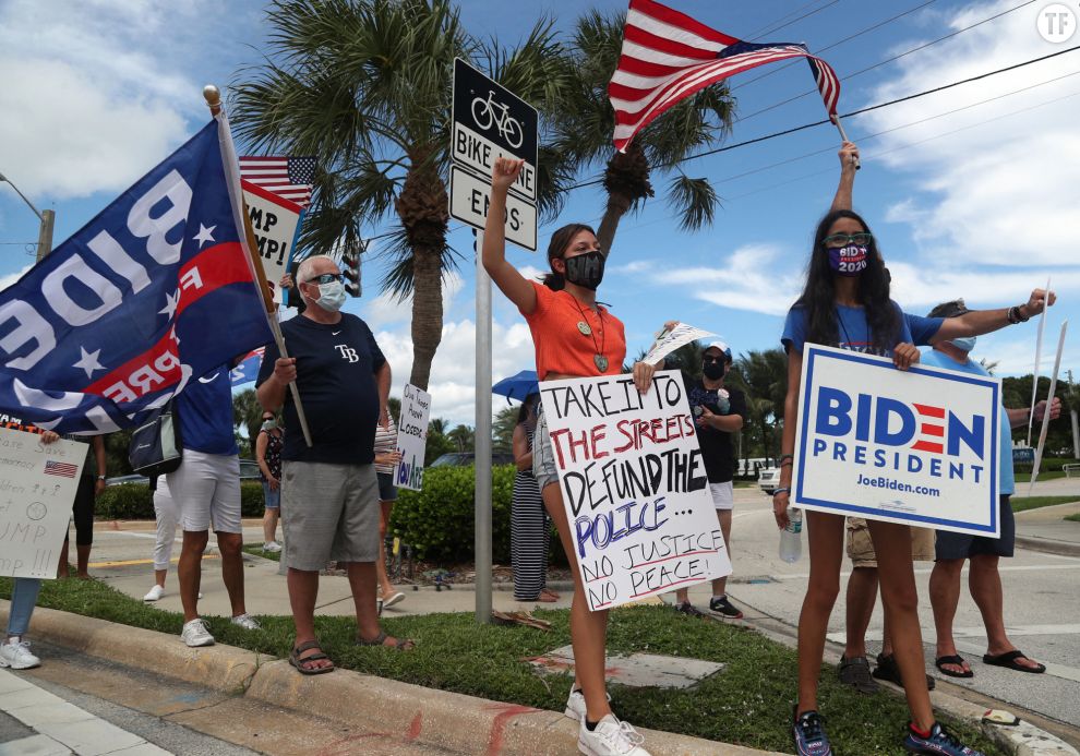Manifestation anti-Trump à Jupiter en Floride le 8 septembre 2020