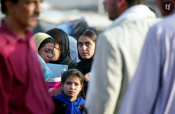 Femmes afghanes dans les rues de Kaboul en septembre 2004