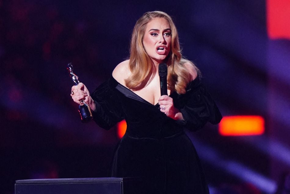 Adele aux Brit Awards le 8 février 2022