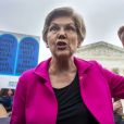 La sénatrice démocrate Elizabeth Warren devant la Cour suprême