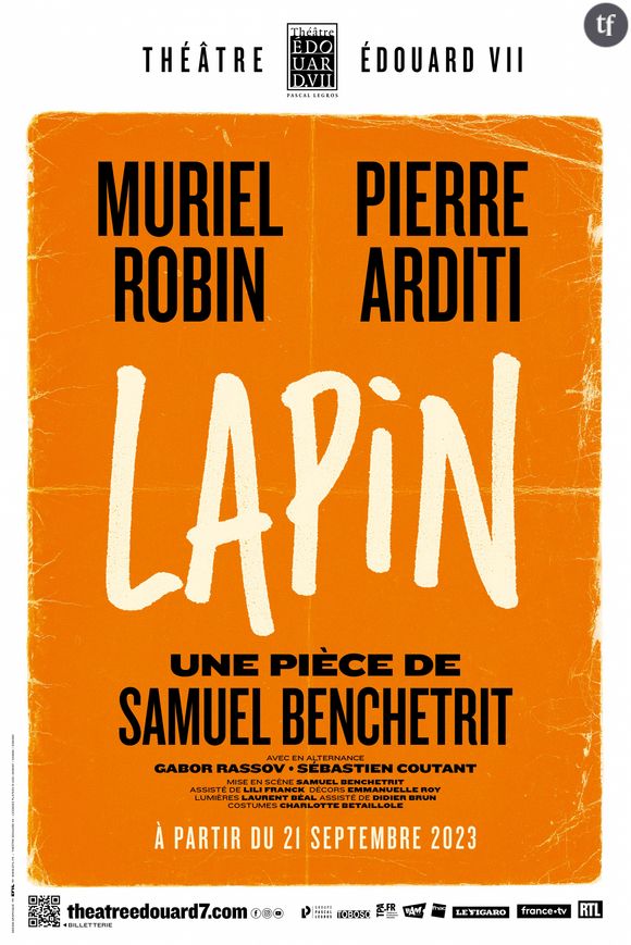 7) "Lapin" avec Muriel Robin et Pierre Arditi au Théâtre Edouard VII : le rendez-vous humour qui fait du bien.