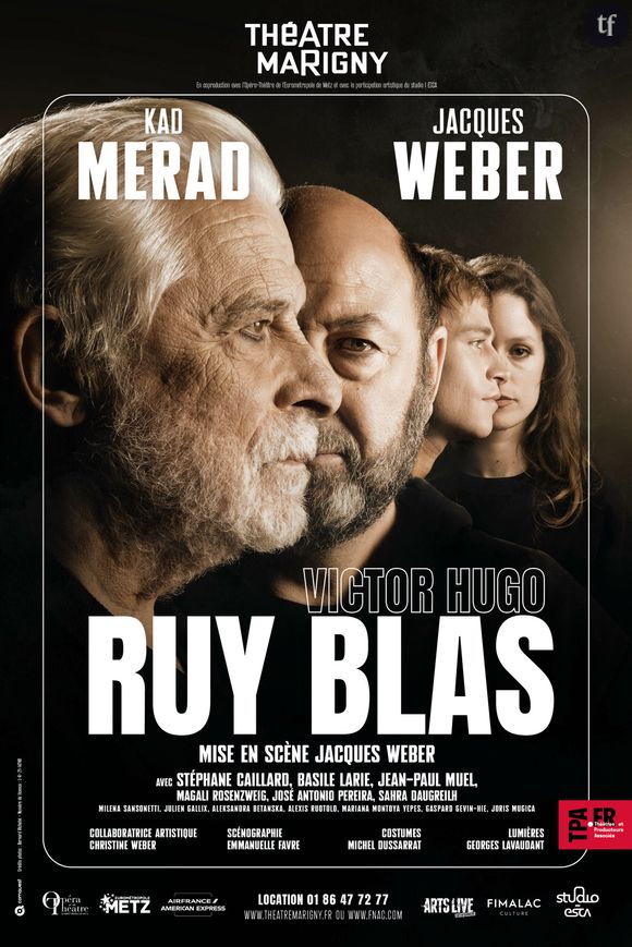 10) "Ruy Blas"  avec Kad Merad et Jacques Weber au Théâtre Marigny : un grand classique à redécouvrir