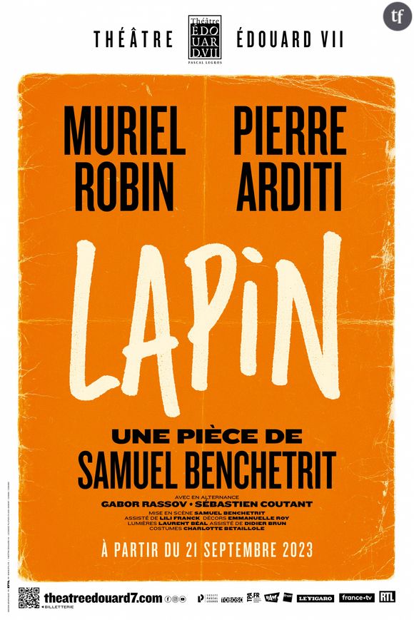 Affiche de la pièce "Lapin" de Samuel Benchetrit.