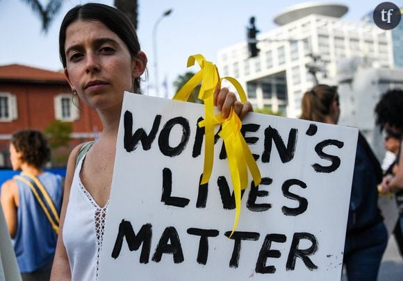 Le conflit israélo-palestinien est (aussi) une tragédie pour les femmes 
People attend a demonstration to show support and solidarity with the families of hostages who are being held in Gaza, amid the ongoing conflict between Israel and Hamas, in Tel Aviv, Israel, October 22, 2023. Photo by Sputnik/ABACAPRESS.COM