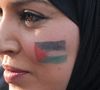 Morts, crimes de guerre, violences sexistes, situation chaotique des familles... Comme le rappelle un nouveau rapport de l'ONU, le conflit israélo-palestinien est une véritable tragédie pour les femmes.
Two women during a protest in solidarity with the Palestinian people, on October 21, 2023, in San Sebastian, Guipuzcoa, Basque Country (Spain). Photo by Unanue / Europa Press/ABACAPRESS.COM