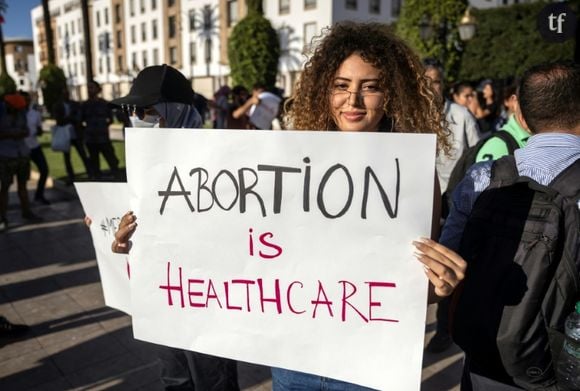 Manifestation pour le droit à l'avortement à Rabat, le 28 septembre 2022, après la mort d'une jeune fille de 14 ans lors d'une Interruption volontaire de grossesse (IVG) clandestine
