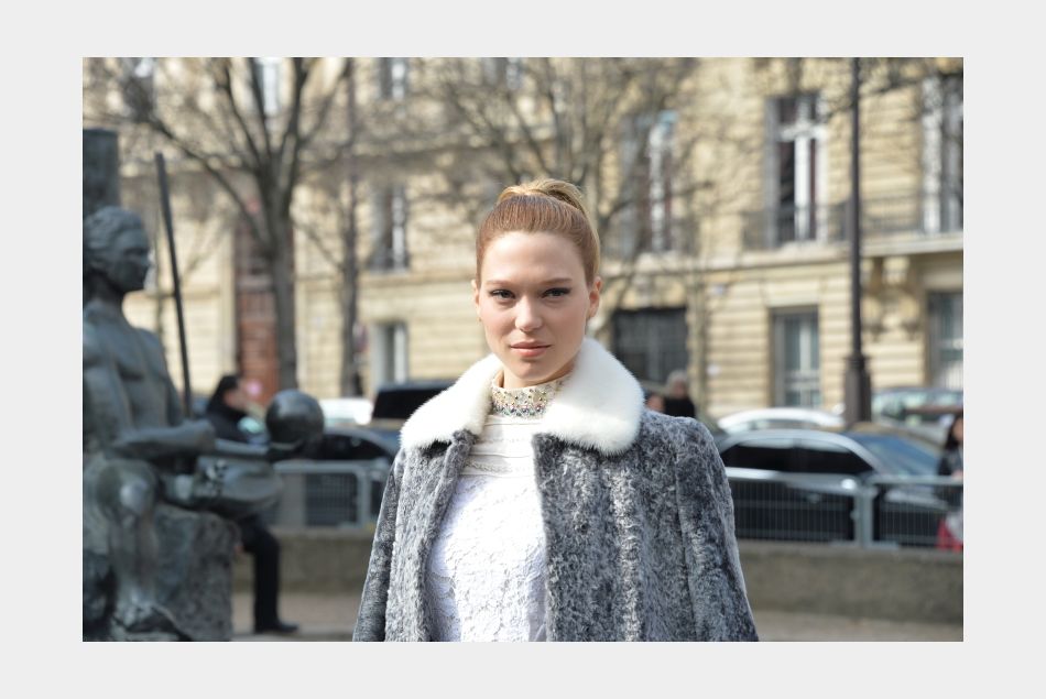 Léa Seydoux pendant la Fashion Week 2015