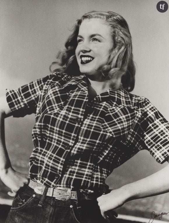 Marilyn Monroe en blue jeans en 1946.