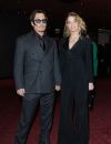   Johnny Depp et sa fiancée Amber Heard - Avant-première du film "Charlie Mortdecai" à Londres, le 19 janvier 2015.  