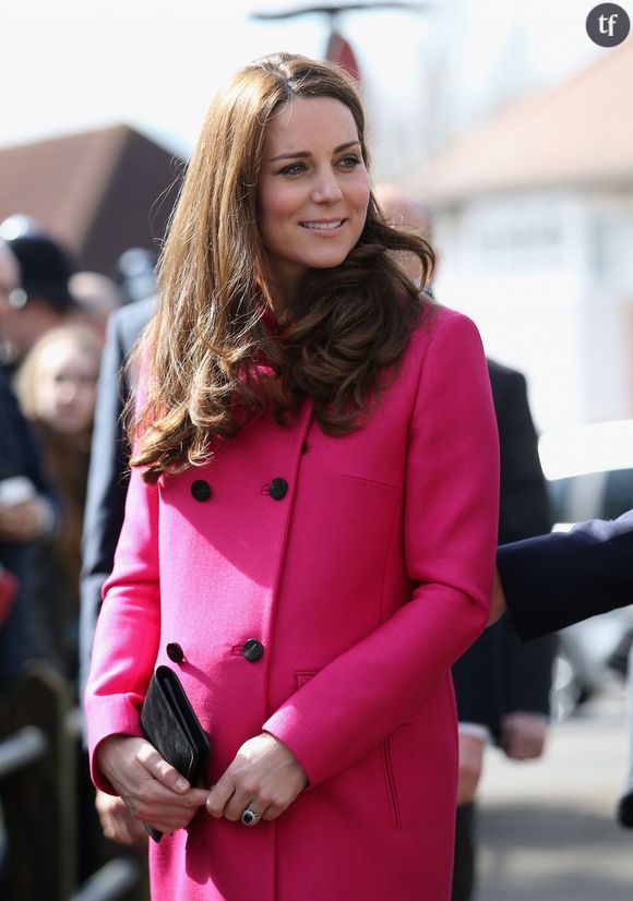 Kate Middleton le 27 mars lors de sa dernière apparition publique avant l'accouchement.