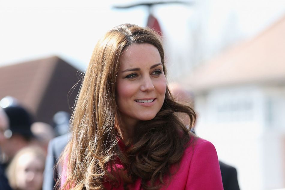 Kate Middleton le 27 mars lors de sa dernière apparition publique avant l'accouchement.
