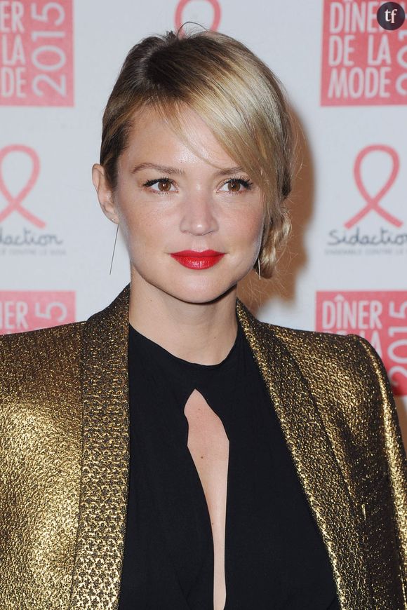 Virginie Efira - Dîner de la mode pour le Sidaction au pavillon d'Armenonville à Paris. Le 29 janvier 2015 