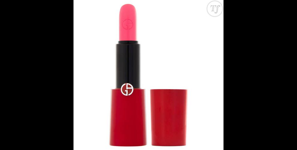 Un rouge à lèvres rose bonbon : Rouge Ecstasy teinte Eccentrico de Giorgio Armani