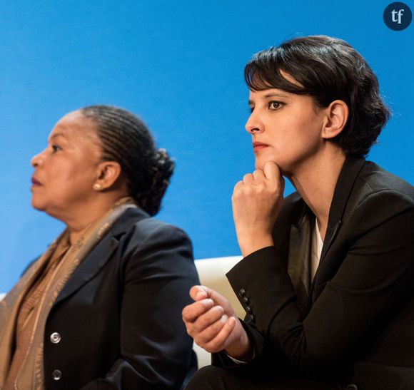 Najat Vallaud-Balekacem et Christiane  Taubira ont présenté les conclusions d'un rapport concernant les cas de pédophilie à l'école