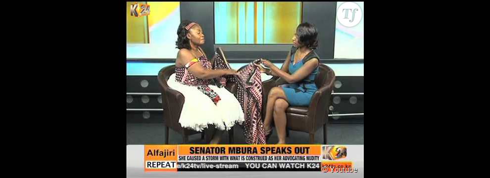 Emma Mbura lors d&#039;une interview sur la chaîne K24.