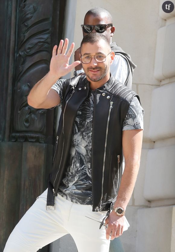 Karim Benzema - People au défilé de mode masculine Balmain PAP Printemps / été 2016 à l'hôtel Potocki à Paris le 27 juin 2015. 