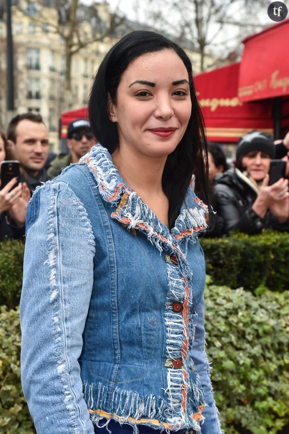 Loubna Abidar à son arrivée au déjeuner des nommés aux César 2016 au Fouquet's à Paris, le 6 février 2016