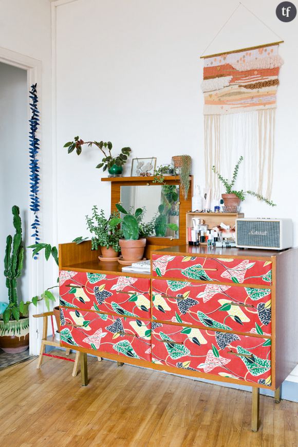 Déco jungle urbaine : commode chambre