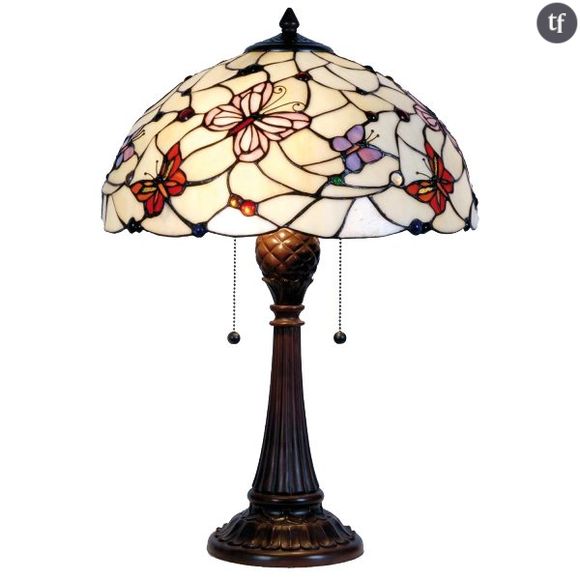 Lampe papillons Tiffany