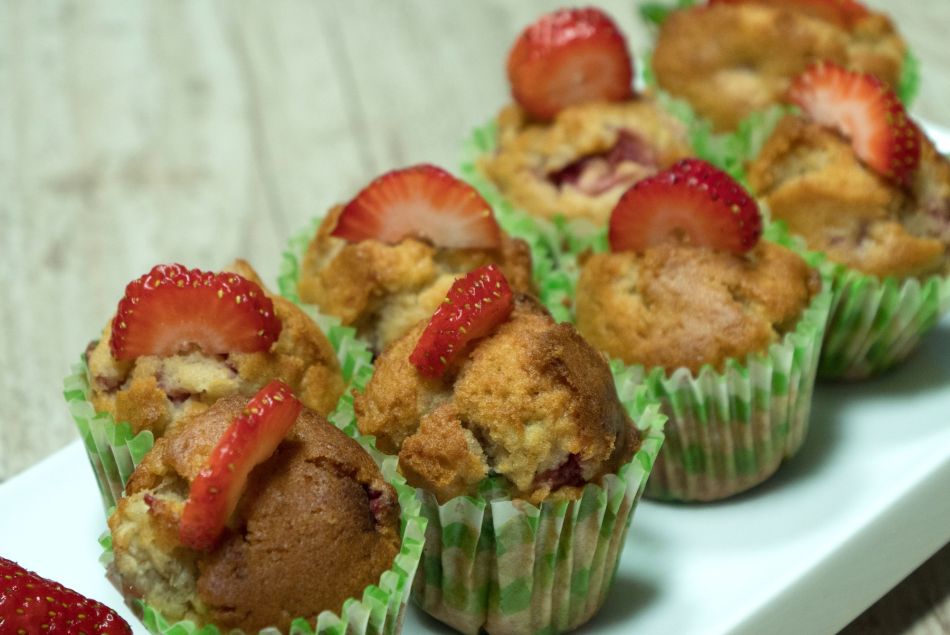 Muffins bananes-fraises