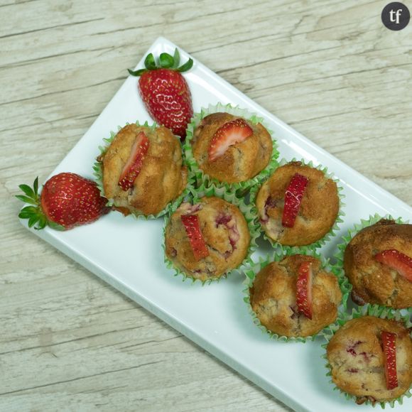 Recette des muffins bananes-fraises