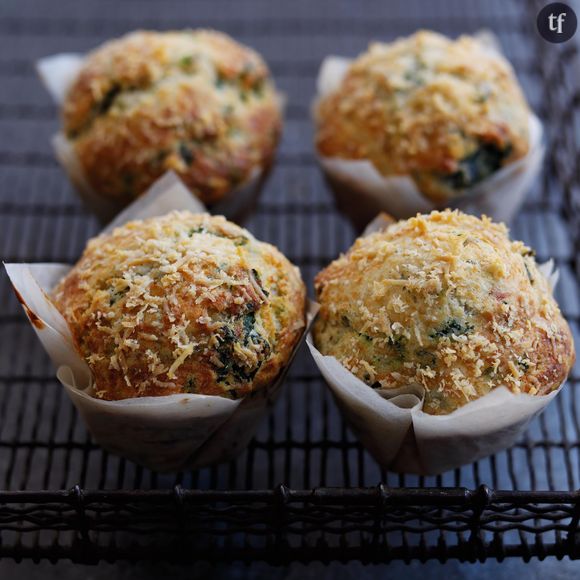 Recette des muffins aux épinards et parmesan