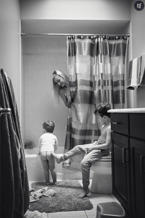 "Quand on est maman, on ne peut jamais se doucher en paix"