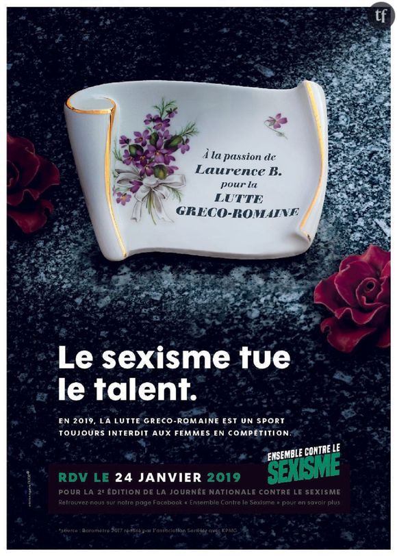Une affiche de la campagne d'Ensemble contre le sexisme