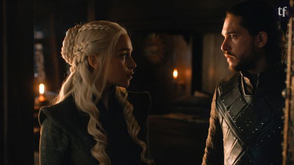 Daenerys et Jon Snow dans Game of Thrones