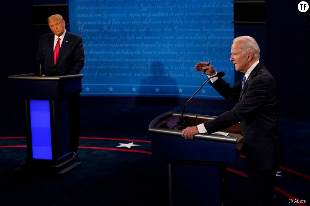 Donald Trump et Joe Biden lors du dernier débat le 22 octobre 2020   
