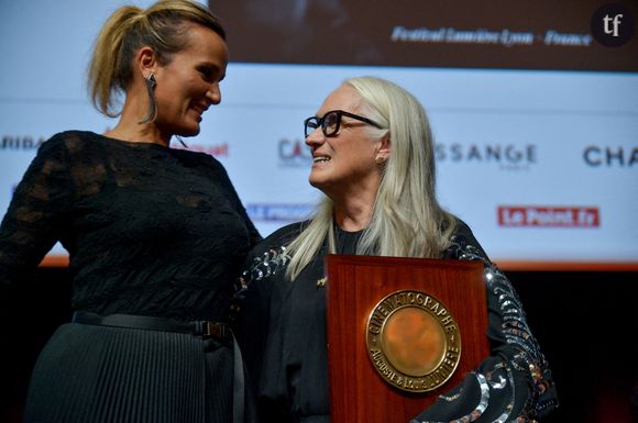 Julia Ducournau et Jane Campion au festival Lumière à Lyon le 15 octobre 2021