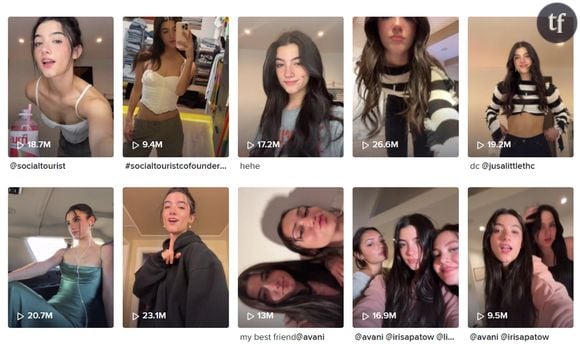 Sur TikTok, l'étonnante tendance d'un filtre "beauté naturelle" [TikTok - Charli d'Amalio]