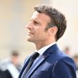 Emmanuel Macron lors de l'hommage à Michel Bouquet aux Invalides le 27 avril 2022