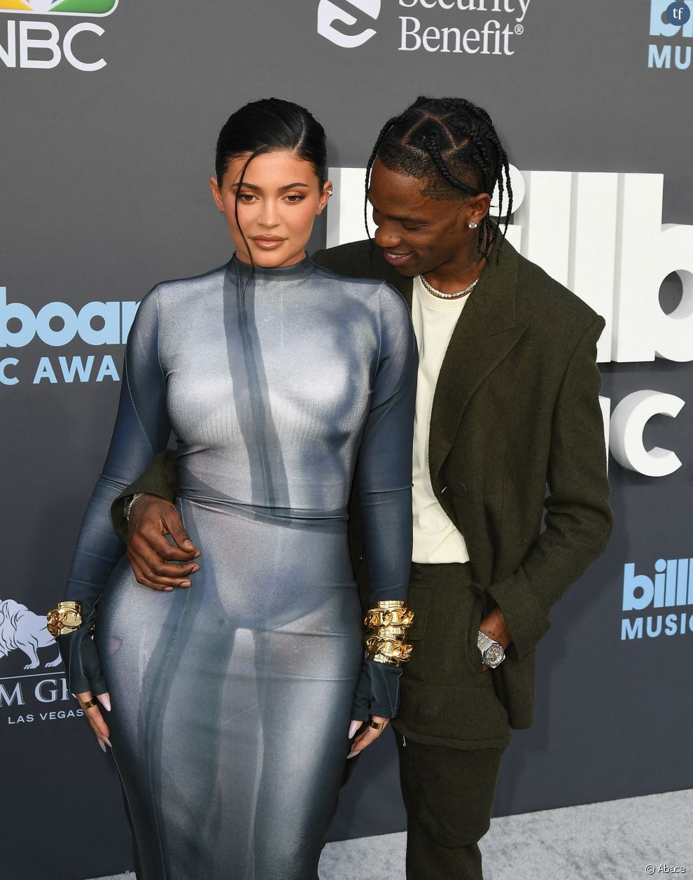 Kylie Jenner et son compagnon Travis Scott aux Billboard Music Awards à Las Vegas le 15 mai 2022