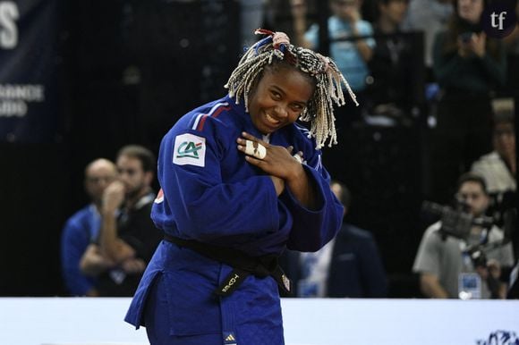 "Pas pour moi, mais pour montrer à cette même adolescente que ce n'est pas normal et qu'on ne doit pas accepter ça".
MONTPELLIER, FRANCE : Romane DICKO (FRA) médaille d'or des Championnats d'Europe de Judo Montpellier 2023, le 3 Novembre 2023. MONTPELLIER, FRANCE : Judo European Championships Montpellier 2023 on November 5th, 2023.