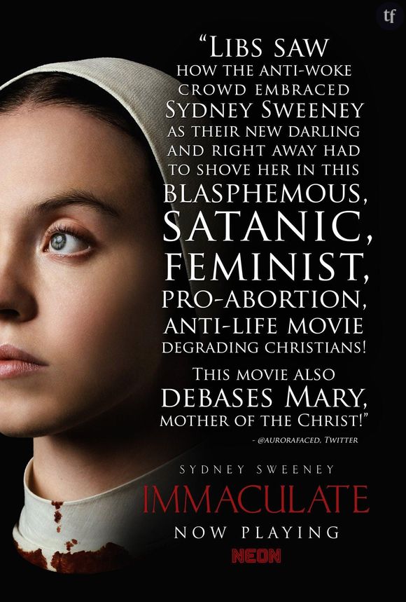 "Féministe, satanique, pro-avortement, blasphématoire" : Sydney Sweeney n'a pas fini de faire d'elle avec "Immaculée" !