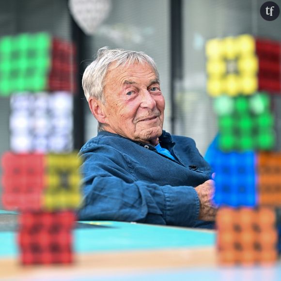 L'inventeur hongrois Erno Rubik lors d'un entretien avec l'AFP à Budapest le 29 avril 2024