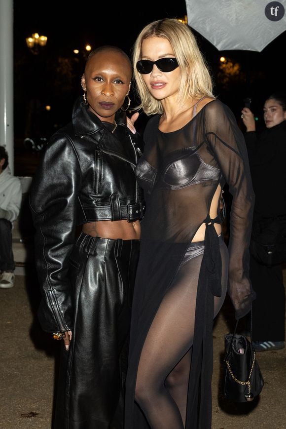 Cynthia Erivo, Rita Ora aux arrivées de la soirée du magazine EE72 lors de la Fashion Week de Paris (PFW), au Grand Café, à Paris, France, le 3 octobre 2025. © Jeremy Melloul/Bestimage