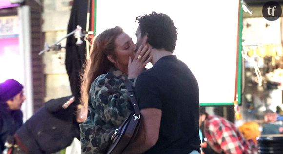 Blake Lively et Justin Baldoni sur le plateau de tournage de 'It Ends With Us' dans le New Jersey