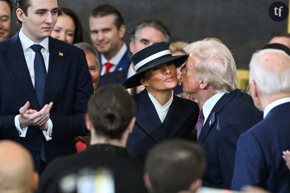 Donald Trump et ses proches lors de son investiture au Capitol à Washington DC, le 20 janvier 2025.