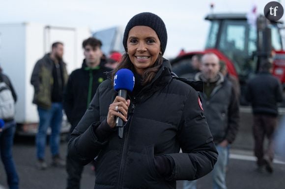 Karine Le Marchand y est filmée prenant le goûter avec l'un des participants venus trouver l'amour.