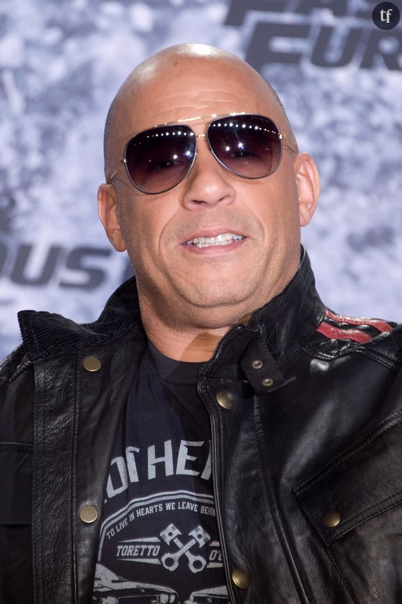 Vin Diesel lors de la première du film "Fast & Furious 8" au cinéma CineStar IMAX à Berlin, Allemagne, le 4 avril 2017.