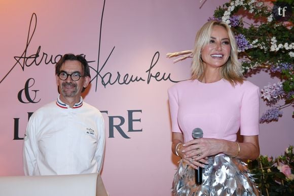 La mannequin Adriana Karembeu a inauguré une collection Fête des mères en collaboration avec la maison Lenôtre, le 29 avril.