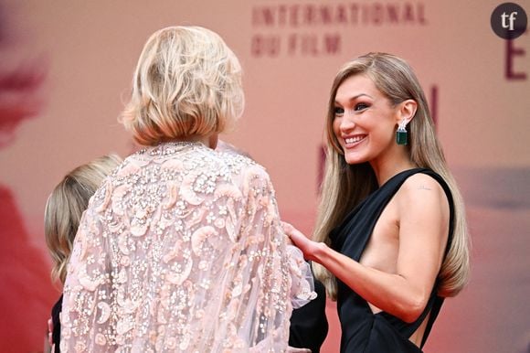 Iris Knobloch, Bella Hadid et Caroline Scheufele lors de la cérémonie d'ouverture du 78e Festival de Cannes
