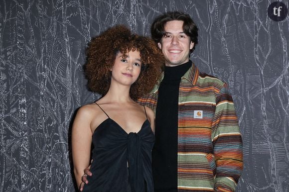 Lena Mahfouf 'situation' avec son petit ami Sebastien Frit aka Seb la Frite assiste au Photocall 'Maison Ruinart X Eva Jospin' au Carreau du Temple le 09 mars 2023 à Paris, France. Photo by Nasser Berzane/ABACAPRESS.COM